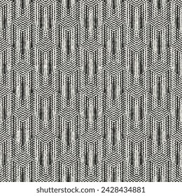 Monochrome Grain Textured Geometric Pattern
