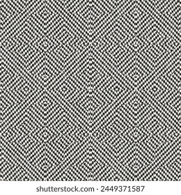 Monochrome Grain Textured Kaleidoscope Pattern