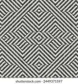 Monochrome Grain Textured Kaleidoscope Pattern