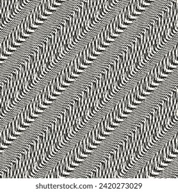 Monochrome Grain Textured Slanted Striped Pattern