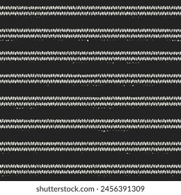 Monochrome Grain Textured Striped Pattern