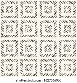 Monochrome Grain Textured Tile Checked Pattern.