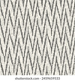 Monochrome Grain Textured Zigzag Pattern