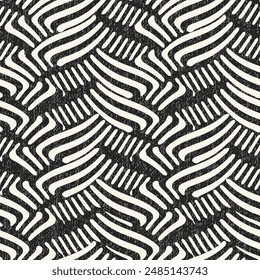 Monochrome Grain Twisted Stripe Pattern