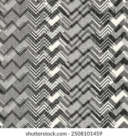 Monochrome Grain Variegated Zigzag Pattern