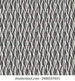 Monochrome Grain Wavy Stripe Pattern