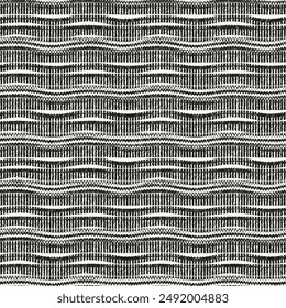 Monochrome Grain Wavy Stripe Pattern