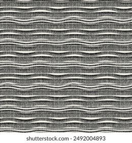 Monochrome Grain Wavy Stripe Pattern