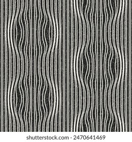 Monochrome Grain Wavy Striped Pattern