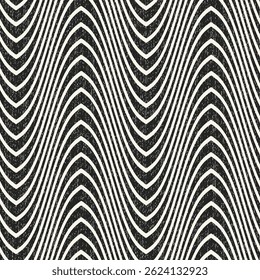 Monochrome Grain Wavy Stripes Pattern
