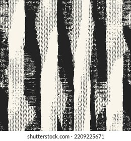 Monochrome Grained Textured Striped Distressed Pattern