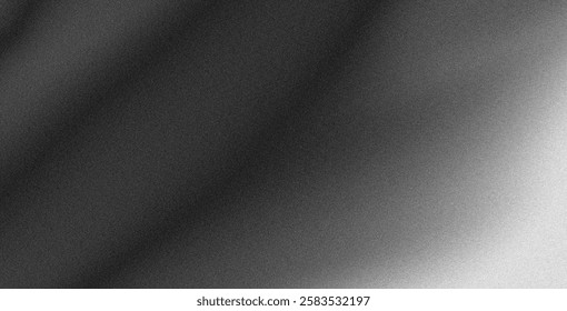 Monochrome grainy background with black and white noisy texture, creating a grunge retro design ideal for banners, posters, and headers.