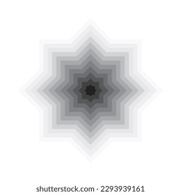 Monochrome graphic background of an octagonal shape. Abstract design element from octagonal stars. Vector illustration