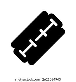 Monochrome Graphic Symbol of a Disposable or Safety Razor Blade
