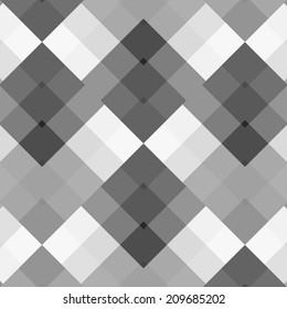 Monochrome gray and white pattern geometric diamonds abstract background vector illustration design element textile fashion concept