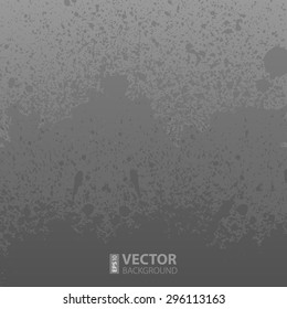 Monochrome grey dirty grunge splashes background. RGB EPS 10 vector illustration