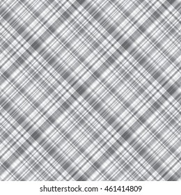 Monochrome grey seamless checkered pattern Tartan diagonal ornament Geometric background