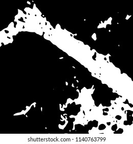 Monochrome Grunge Background. Abstract Black and White Texture with Scratched Lines, Spots, Blobs for Web Application. Trendy Vector Halftone Texture, Monochrome Grunge Pattern for your Design. 
