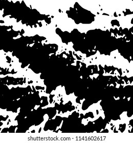 Monochrome Grunge Background. Abstract Black and White Texture with Scratched Lines, Spots, Blobs for Card, Print, Banner. Modern Vector Halftone Texture, Monochrome Grunge Pattern for your Design. 