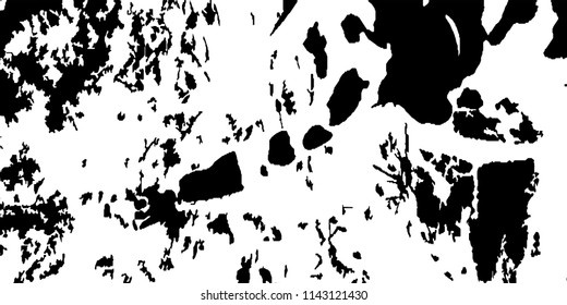 Monochrome Grunge Background. Abstract Black and White Texture with Scratched Lines, Spots, Blobs for Card, Print, Banner. Retro Vector Halftone Texture, Monochrome Grunge Pattern for your Design. 