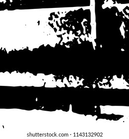 Monochrome Grunge Background. Abstract Black and White Texture with Scratched Lines, Spots, Blobs for Web Application. Modern Vector Halftone Texture, Monochrome Grunge Pattern for your Design. 