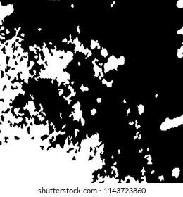 Monochrome Grunge Background. Abstract Black and White Texture with Scratched Lines, Spots, Blobs for Web Application. Vintage Vector Halftone Texture, Monochrome Grunge Pattern for your Design. 