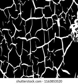 Monochrome Grunge Background. Abstract Black and White Texture with Scratched Lines, Spots and Blobs for Web Applications, Banner, Card. Trendy Rough Halftone Background with Different Elements.