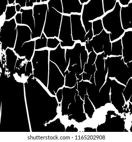 Monochrome Grunge Background. Abstract Black and White Texture with Scratched Lines, Spots and Blobs for Card, Print, Mobile Applications. Trendy Rough Halftone Pattern with Different Elements.