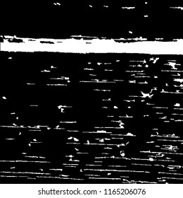 Monochrome Grunge Background. Abstract Black and White Texture with Scratched Lines, Spots and Blobs for Web Applications, Banner, Card. Modern Rough Halftone Pattern with Different Elements.