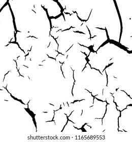 Monochrome Grunge Background. Abstract Black and White Texture with Scratched Lines, Spots and Blobs for Print, Card, Banner. Modern Rough Halftone Pattern with Different Elements.