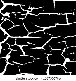 Monochrome Grunge Background. Abstract Black and White Texture with Scratched Lines, Spots and Blobs for Web Applications, Banner, Card. Vintage Rough Halftone Background with Different Elements.