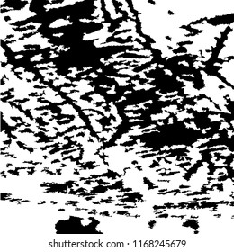 Monochrome Grunge Background. Abstract Black and White Texture with Scratched Lines, Spots and Blobs for Web Applications, Banner, Card. Trendy Rough Halftone Pattern with Different Elements.