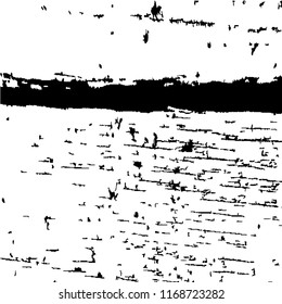 Monochrome Grunge Background. Abstract Black and White Texture with Scratched Lines, Spots and Blobs for Web Applications, Banner, Card. Vintage Rough Halftone Background with Different Elements.