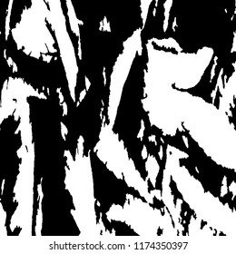 Monochrome Grunge Background. Abstract Black and White Texture with Scratched Lines, Spots and Blobs for Web Applications, Wallpaper, Print. Trendy Rough Halftone Pattern with Different Elements.