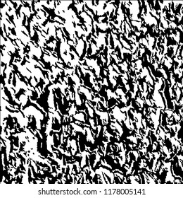 Monochrome Grunge Background. Abstract Black and White Texture with Scratched Lines, Spots and Blobs for Card, Print, Mobile Applications. Vintage Rough Halftone Pattern with Different Elements.