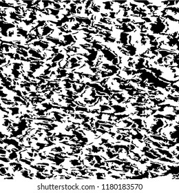 Monochrome Grunge Background. Abstract Black and White Texture with Scratched Lines, Spots and Blobs for Wallpaper, Print, Card. Trendy Rough Halftone Pattern with Different Elements.