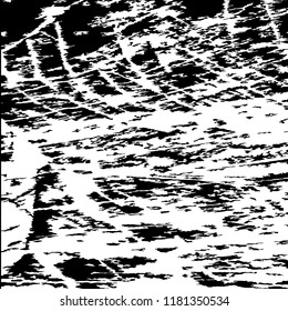 Monochrome Grunge Background. Abstract Black and White Texture with Scratched Lines, Spots and Blobs for Web Applications, Wallpaper, Print. Modern Rough Halftone Background with Different Elements.