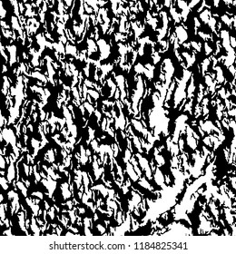 Monochrome Grunge Background. Abstract Black and White Texture with Scratched Lines, Spots and Blobs for Card, Print, Mobile Applications. Modern Rough Halftone Background with Different Elements.
