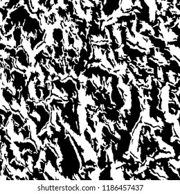 Monochrome Grunge Background. Abstract Black and White Texture with Scratched Lines, Spots and Blobs for Web Applications, Banner, Card. Retro Rough Halftone Pattern with Different Elements.