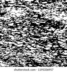 Monochrome Grunge Background. Abstract Black and White Texture with Scratched Lines, Spots and Blobs for Banner, Card, Wallpaper. Modern Rough Halftone Background with Different Elements.