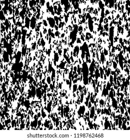 Monochrome Grunge Background. Abstract Black and White Texture with Scratched Lines, Spots and Blobs for Wallpaper, Print, Card. Vintage Rough Halftone Background with Different Elements.