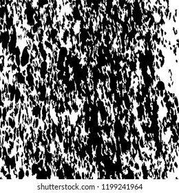 Monochrome Grunge Background. Abstract Black and White Texture with Scratched Lines, Spots and Blobs for Web Applications, Banner, Card. Vintage Rough Halftone Background with Different Elements.