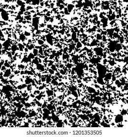 Monochrome Grunge Background. Abstract Black and White Texture with Scratched Lines, Spots and Blobs for Card, Print, Mobile Applications. Trendy Rough Halftone Background with Different Elements.