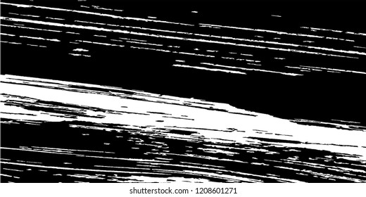 Monochrome Grunge Background. Abstract Black and White Texture with Scratched Lines, Spots and Blobs for Banner, Card, Wallpaper. Trendy Rough Halftone Pattern with Different Elements.