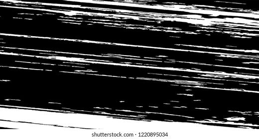 Monochrome Grunge Background. Abstract Black and White Texture with Scratched Lines, Spots and Blobs for Web Applications, Banner, Card. Trendy Rough Halftone Background with Different Elements.