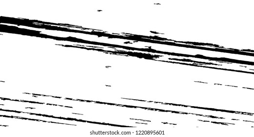 Monochrome Grunge Background. Abstract Black and White Texture with Scratched Lines, Spots and Blobs for Print, Card, Banner. Modern Rough Halftone Pattern with Different Elements.