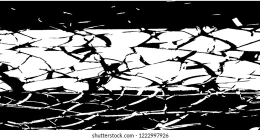 Monochrome Grunge Background. Abstract Black and White Texture with Scratched Lines, Spots and Blobs for Banner, Card, Wallpaper. Modern Rough Halftone Background with Different Elements.