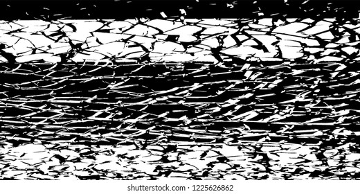 Monochrome Grunge Background. Abstract Black and White Texture with Scratched Lines, Spots and Blobs for Print, Card, Banner. Trendy Rough Halftone Background with Different Elements.