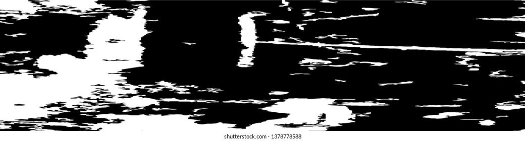 Monochrome Grunge Background. Abstract Black and White Texture with Scratched Lines, Spots and Blobs for Web Applications, Wallpaper, Print. Retro Rough Halftone Pattern with Different Elements.