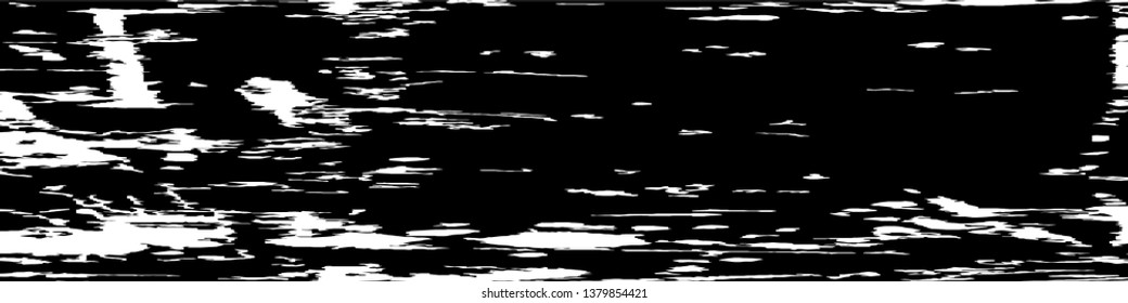 Monochrome Grunge Background. Abstract Black and White Texture with Scratched Lines, Spots and Blobs for Wallpaper, Print, Card. Modern Rough Halftone Background with Different Elements.